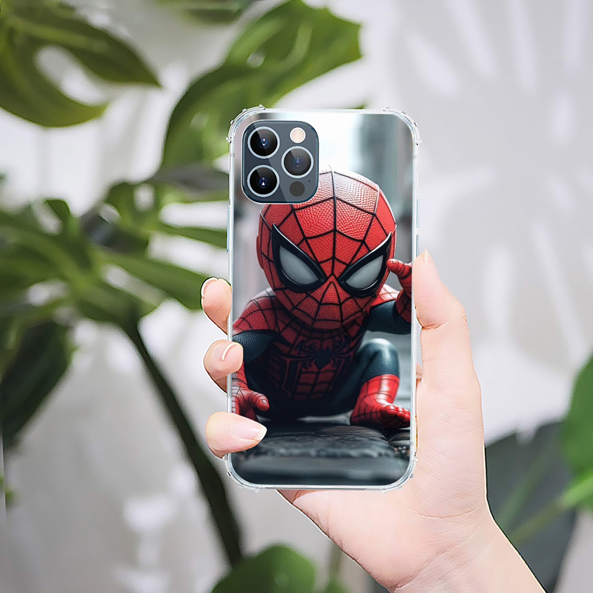 （画像用） Spider Man スパイダーマン 【iPhone 12シリーズ対応】透明スマホケース（クリアソフトケース）